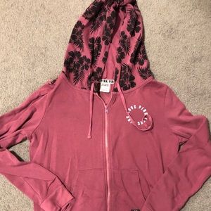 Pink hooded sweatshirt